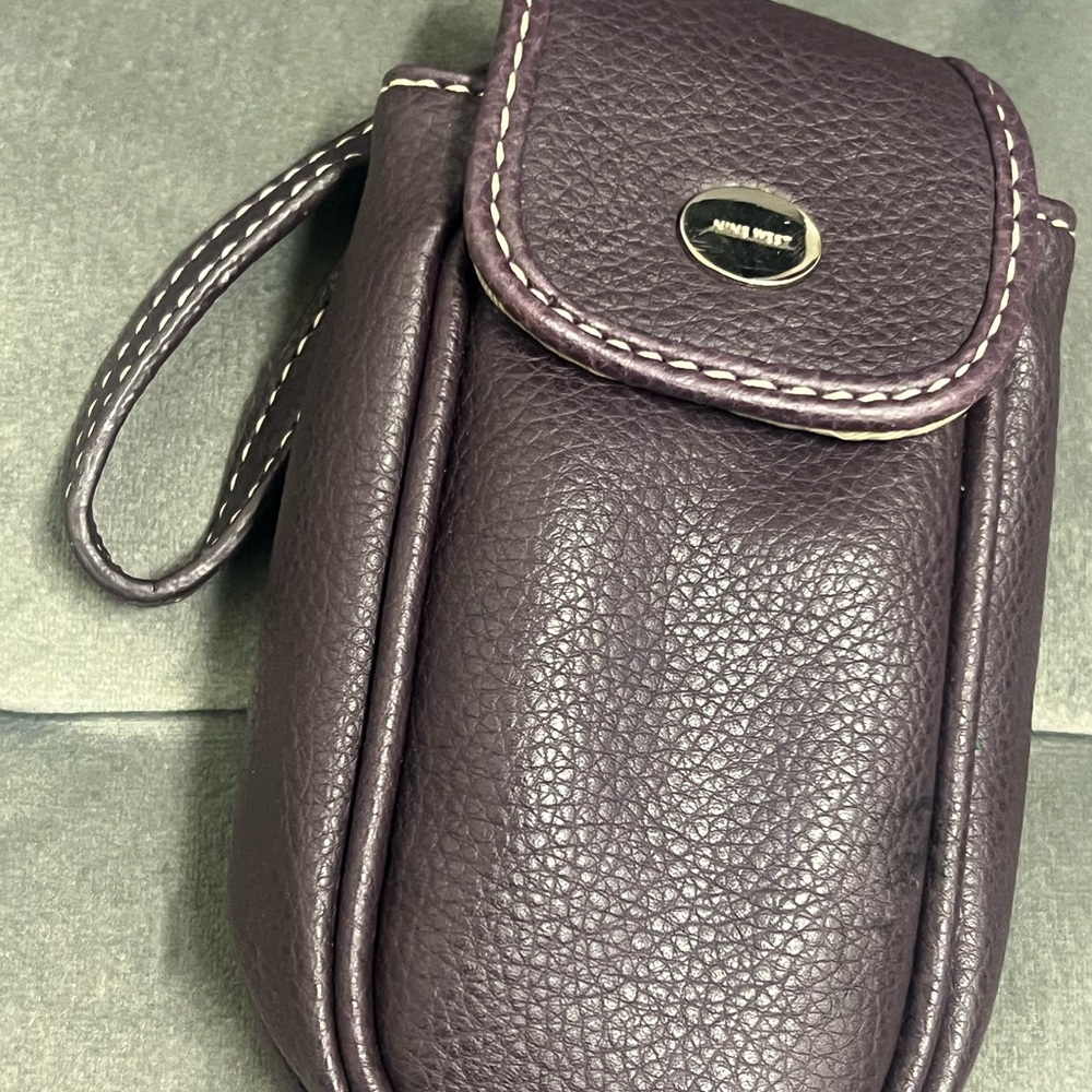 Plum Purple Leather Phone Wristlet Wallet Case‎ - Picture 3 of 7